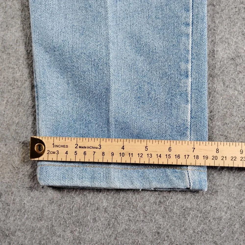 Vintage Levis 614 Orange Tab Jeans Mens 32x27 Light Wash Flex Made in USA Denim